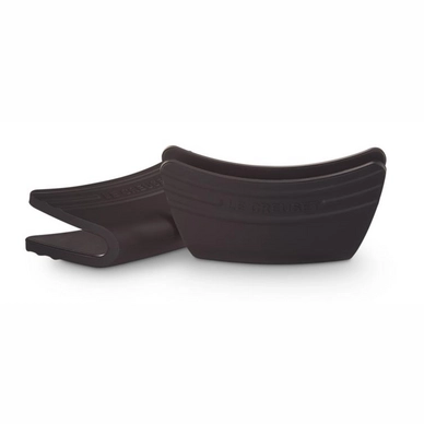 2 Poignées Silicone Anti-Brûlure Pour Casseroles Et Poêles - Noir Et Rouge